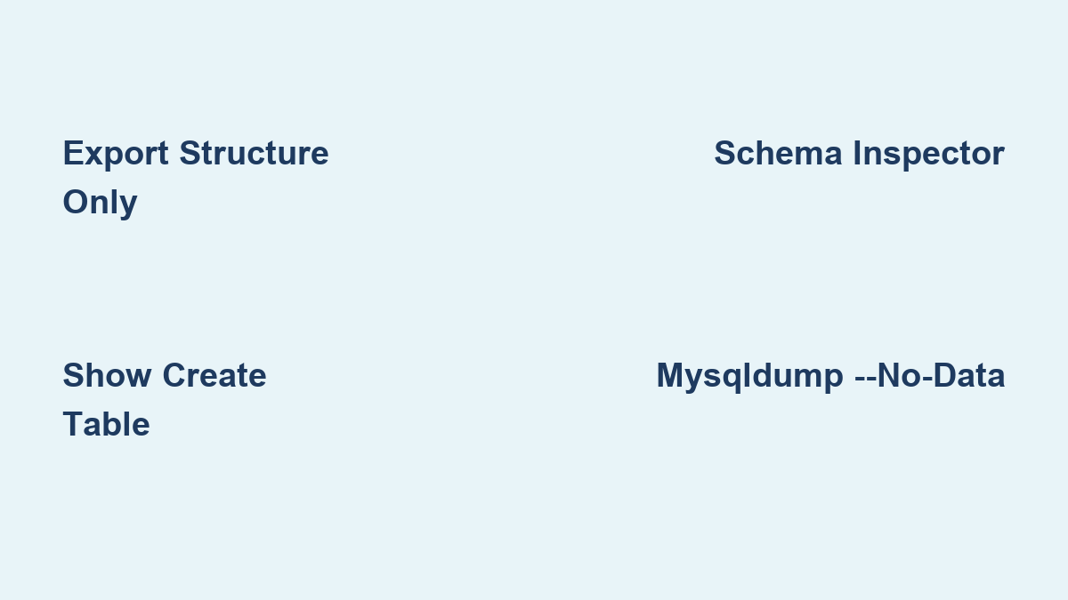 How to Export Table Attributes in MySQL Workbench